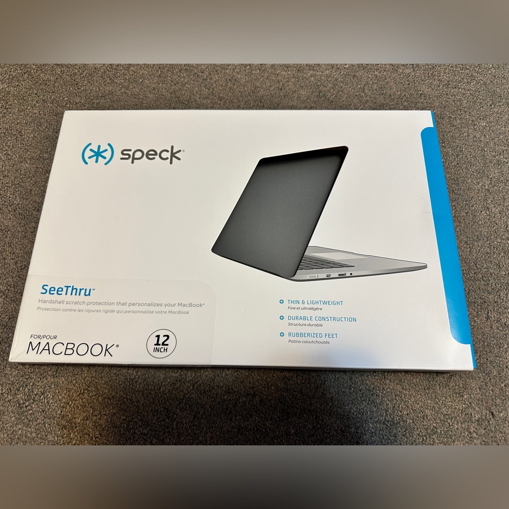 Speck SeeThru Case for MacBook 12 Inch -Textured Onyx Black #71406-1041